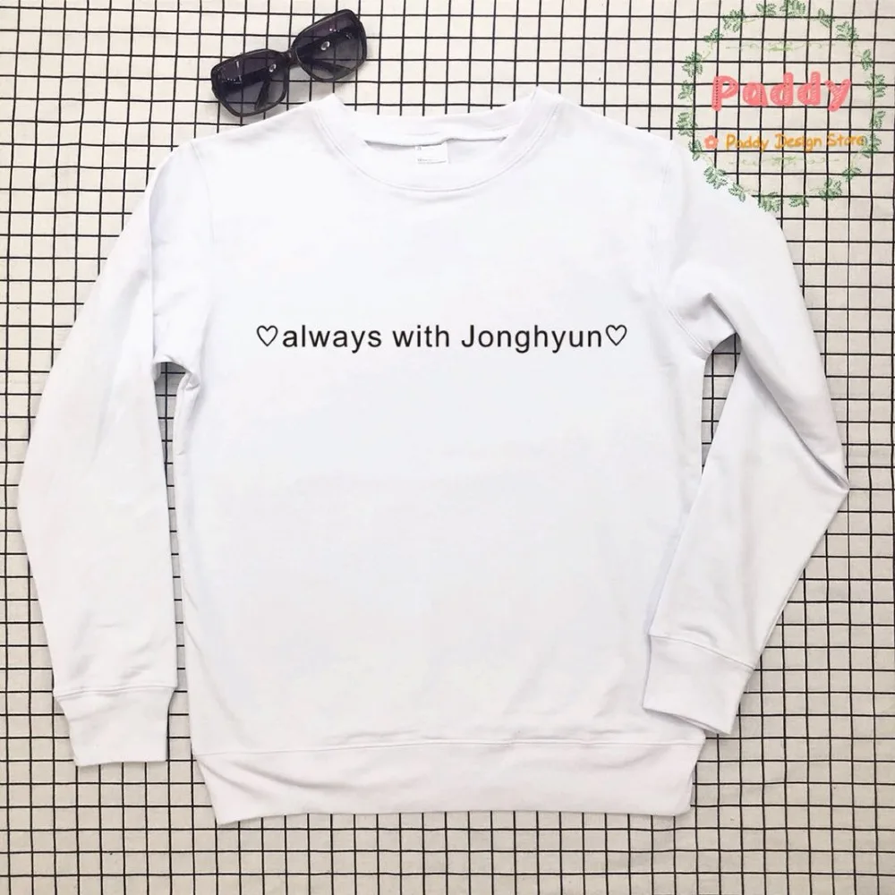 Толстовки OKOUFEN SHINEE Always with Jonghyun корейские модные пуловеры KPOP с длинным рукавом