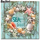 Новый полный квадратныйкруглый Алмазная вышивка продажи 5d Diy алмазная живопись в виде морских ракушек венок Алмазная Цветочная мозаика современного искусства стены