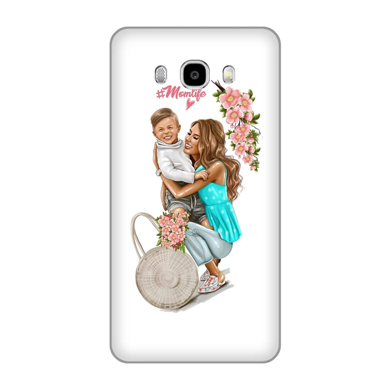Super daddy Family mom mama and baby Soft TPU Phone case For Samsung Galaxy S4 S5 S6 S7 S8 S9 edge S10 Lite Plus Shell |
