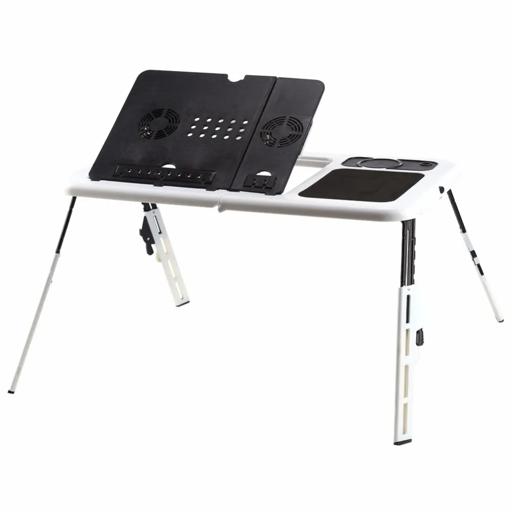 Laptop Desk Computer Standing Table Portable Adjustable Bed Sofa Stand Tray USB Cool Fans | Мебель