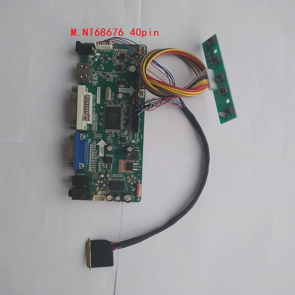 Для 15," LP156WH3(TL)(S1)/(TL)(S2) 1366X768 панель экрана M. NT68676 комплект платы контроллера HDMI DIY 40pin DVI светодиодный VGA lcd