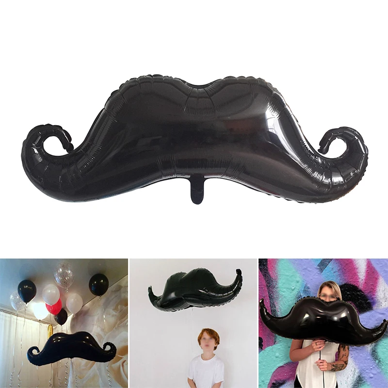 Огромный фольгированный воздушный шар Декор 42," Забавные черные усы Baby Shower День рождения Свадебный модный высокое качество