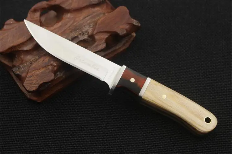 Популярный мини боевой нож с фиксированным лезвием деревянная ручка карманные