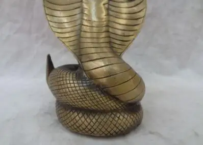 China Year Zodiac Bronze Animals FengShui Wealth Naja Cobra Snake Elapoid Statue | Дом и сад