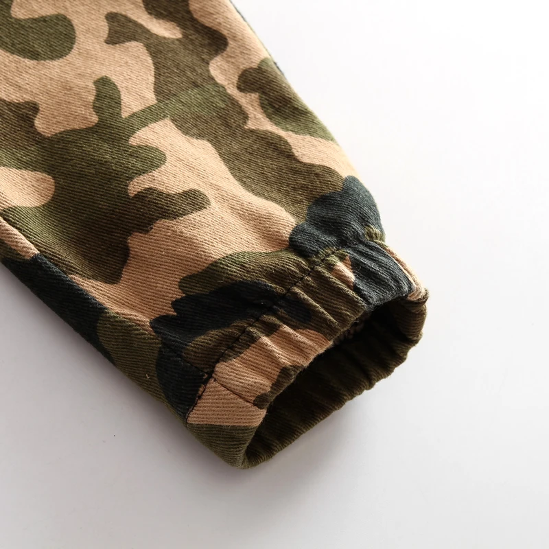 Камуфляжные штаны детская одежда хлопковые повседневные Одежда для маленьких