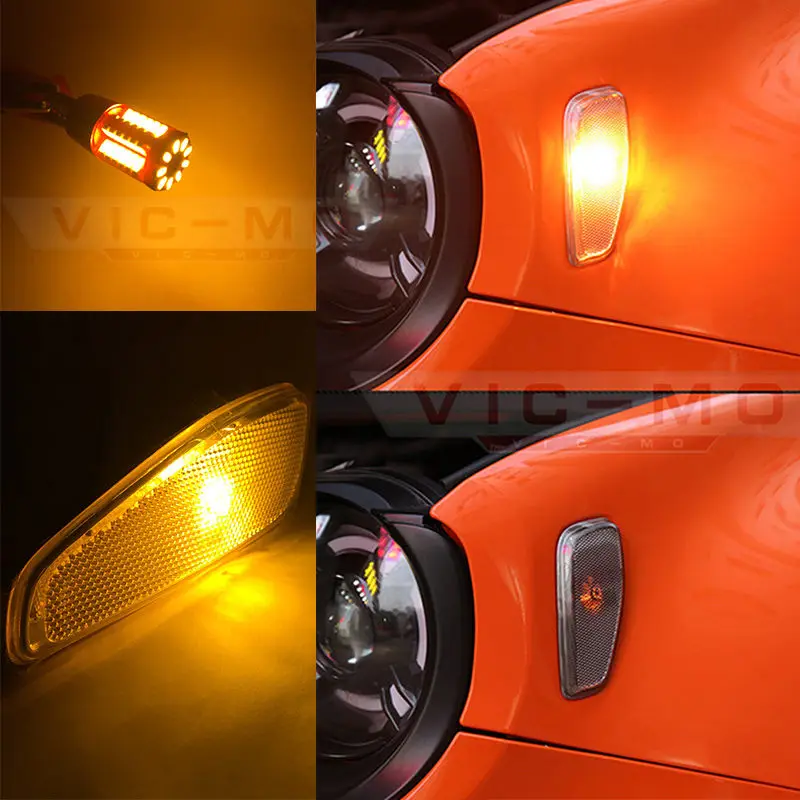1 пара Передняя Поворотная сторона янтарные сигнальные лампы Крышка для Jeep Renegade