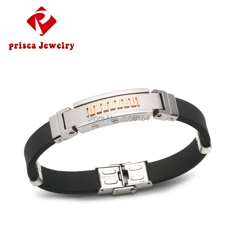 Мужской браслет золотые магнитные ювелирные изделия белые кожаные браслеты с