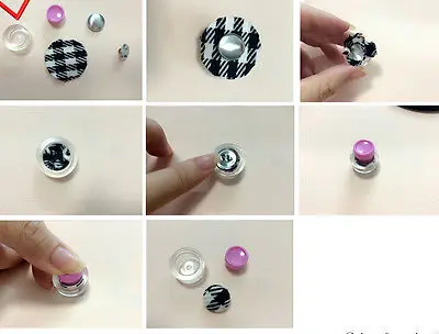 200 наборов кнопок 1 1/8 дюйма (27 мм) размер 45 самозакрывающиеся кнопки задняя часть