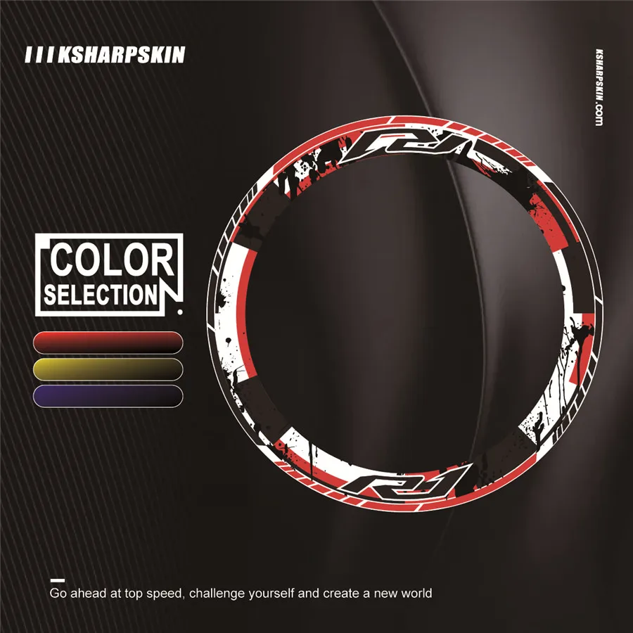 4 X Thick Edge Outer Rim Sticker Stripe Wheel reflective stickers Fit YAMAHA R1