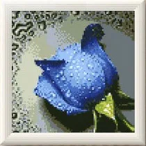 Blue QIANZEHUI, рукоделие, Сделай Сам 5D капельная Роза вышивка крестиком, гостиная спальня печать маленькие наборы для вышивки крестиком - Цвет: Blue