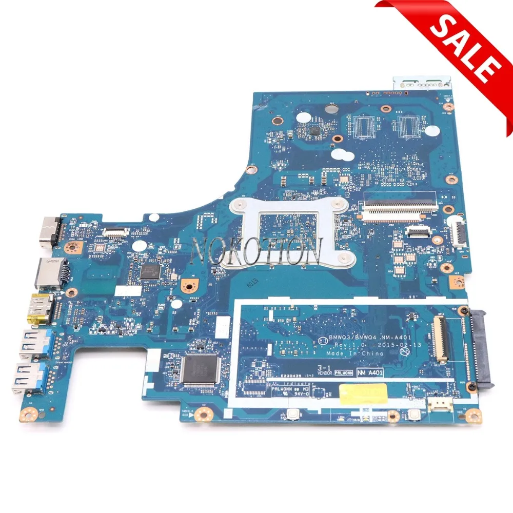 NOKOTION BMWQ3 BMWQ4 NM-A401 5B20J22962 основная плата для lenovo Ideapad G51-35 материнская ноутбука A4-7210 ЦП