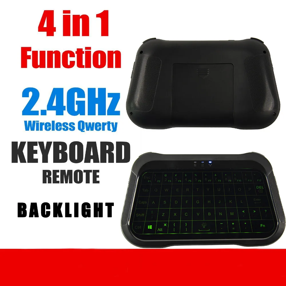 Новая T18 Беспроводная Полная клавиатура 2 4 ГГц QWERTY сенсорная панель с функцией