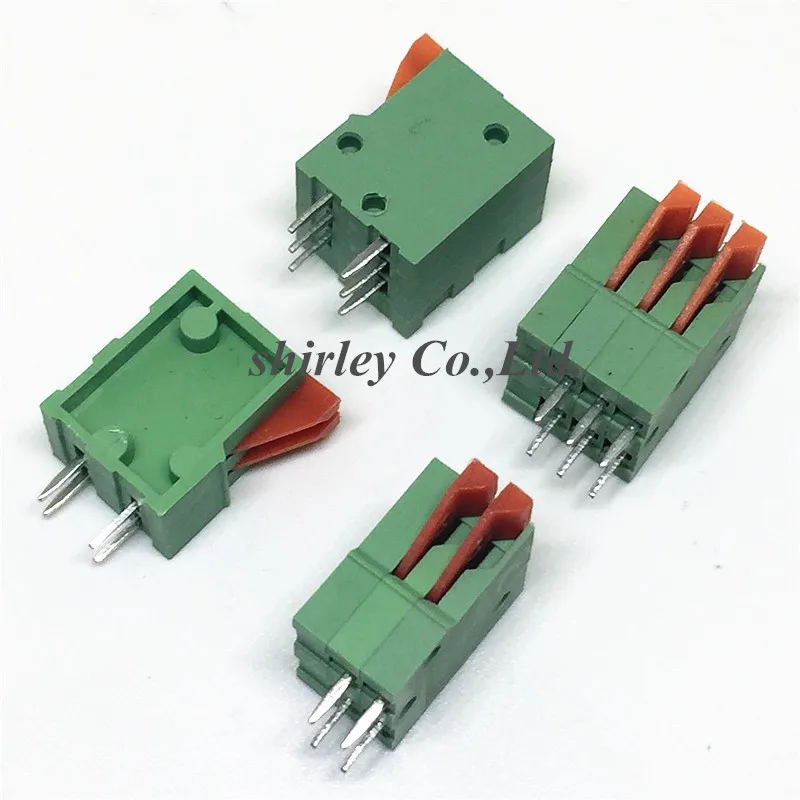 

Free shiiping NEW 100PCS KF141V 2Pin+3Pin Can be spliced terminals 2.54mm Pitch Straight PCB Spring Teminal Block Connector