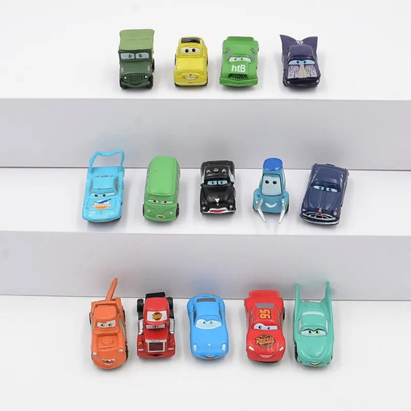 Disney Pixar Cars 14 шт./компл. 3-5 см мини Молния Маккуин ПВХ Экшн фигурки модели кукол