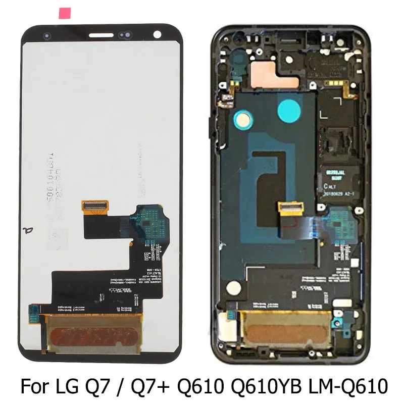 Для LG Q7 Plus Q610 Q610YB LM-Q610 ЖК-дисплей кодирующий преобразователь сенсорного экрана в сборе для LG Q7 Q7+ lcd