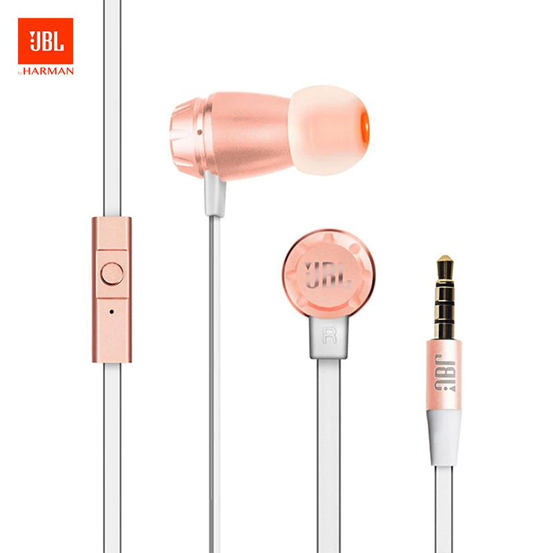 JBL T380A двойные динамические наушники-вкладыши 105dB HIFI наушники с микрофоном 3 5