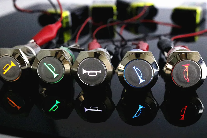 19 мм глинозема Мгновенный Переключатель автомобильный динамик Рог buttonswitch