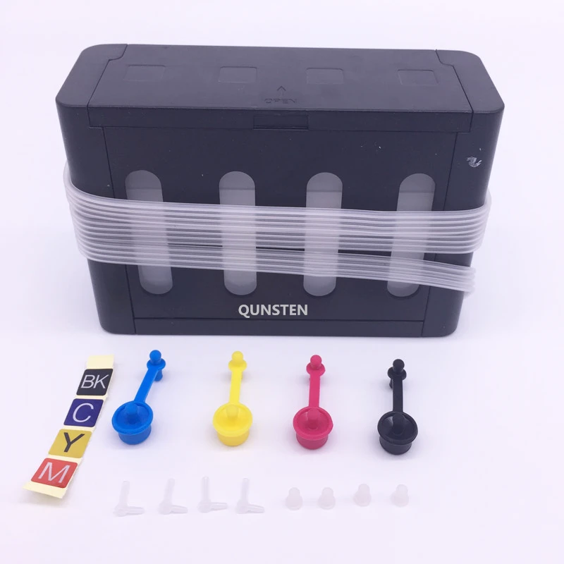 4 Color 100ML Universal CISS Ink Tank Replacement Parts DIY Tool Kits For Epson Canon HP Brother Inkjet Printer Refill Inks Case