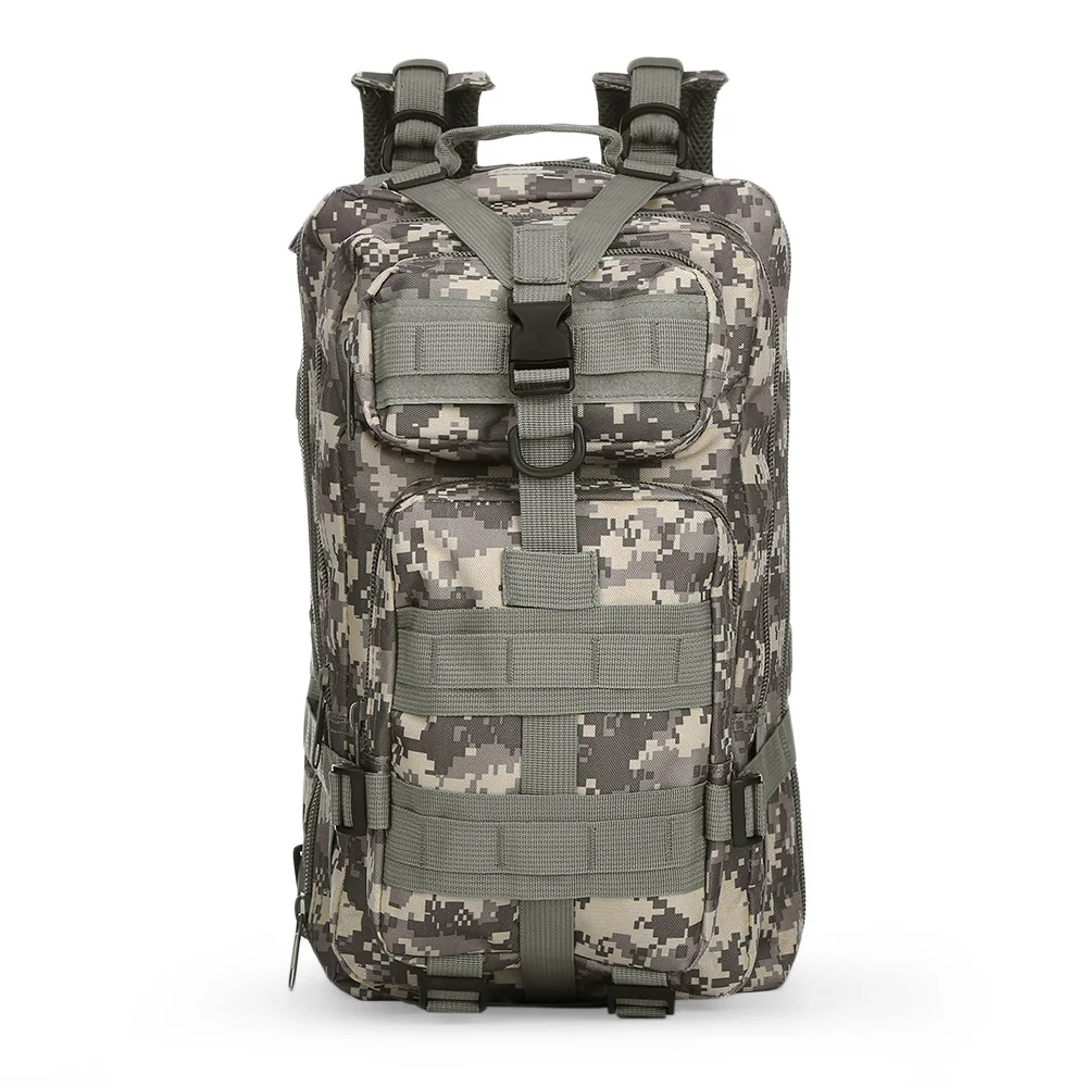 Acu Camouflage 30L 3P военный рюкзак, армейский тактический рюкзак, уличный, для рыбалки, Походов, Кемпинга, пеших прогулок, камуфляжный, для велоспорта, велосипеда, холщовая Лыжная сумка - Цвет: Acu Camouflage