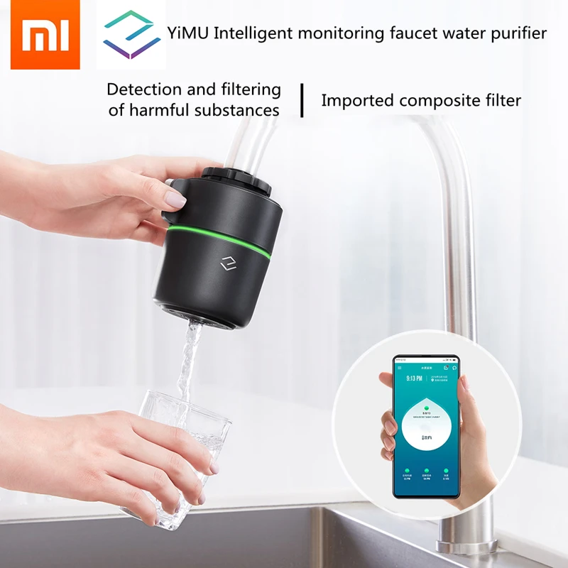 XIAOMI YiMu технология интеллектуального мониторинга кран очиститель воды фильтр Водопроводной воды очиститель от Xiaomiyoupin