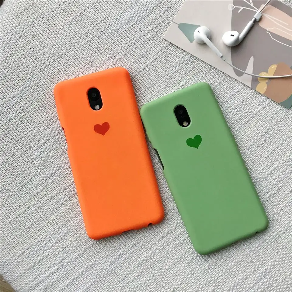 Милый матовый чехол с сердечком и текстурой песка для Meizu M6S M5S M5 M3S M3 Note мягкий