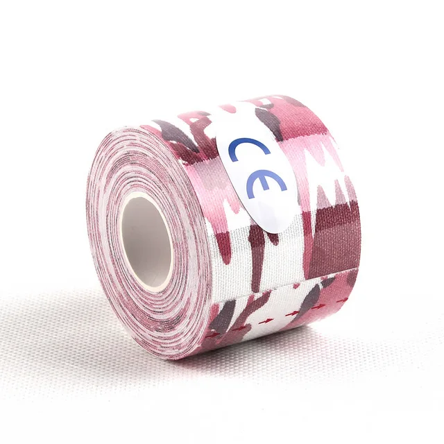 Pink Camouflage 5 см/2,5 см кинезиологическая лента Атлетическая Спортивная восстанавливающая лента обвязка для спортзала фитнес колено мышцы эластичный кинезио бинт протектор 5 м - Цвет: Pink Camouflage