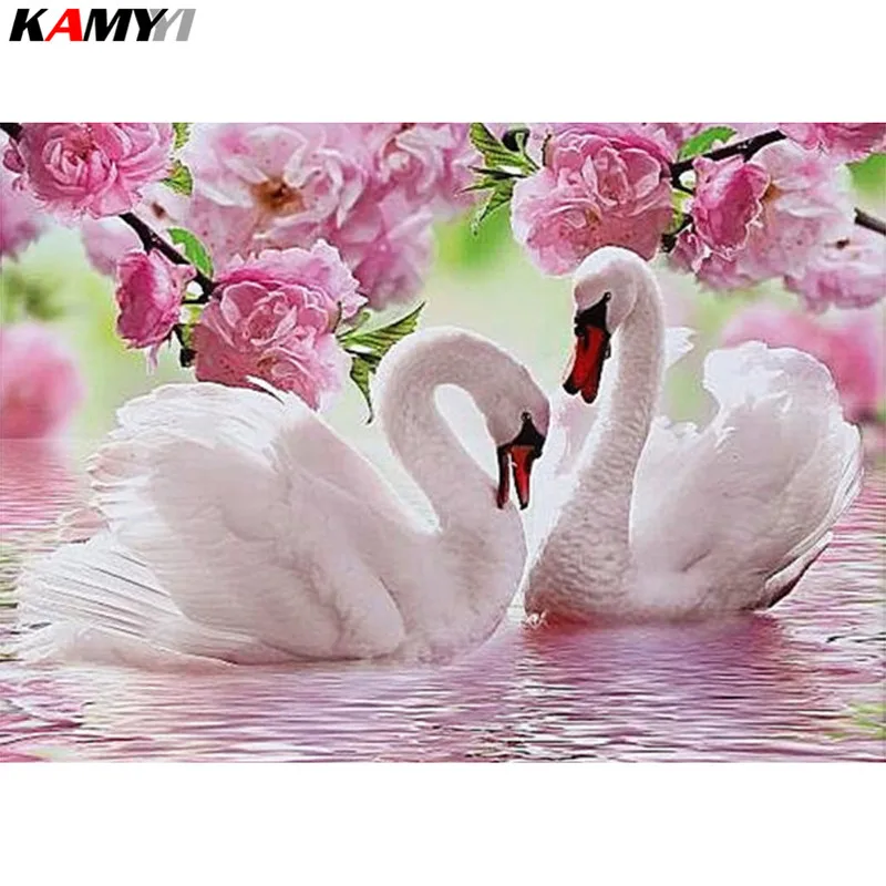 

5D DIY Diamond Painting Embroidery Swan Crystal Drawing Needlework Gift Full Diamond Mosaic Cross stitch Home Decor