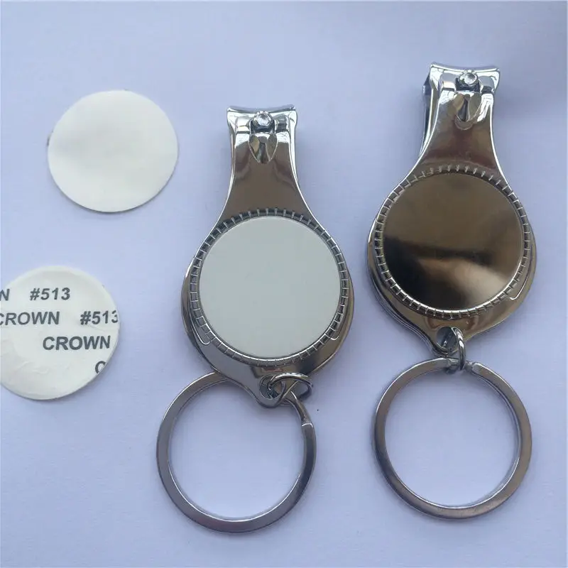 Пустые кусачки для ногтей брелоки сублимации металлический брелок