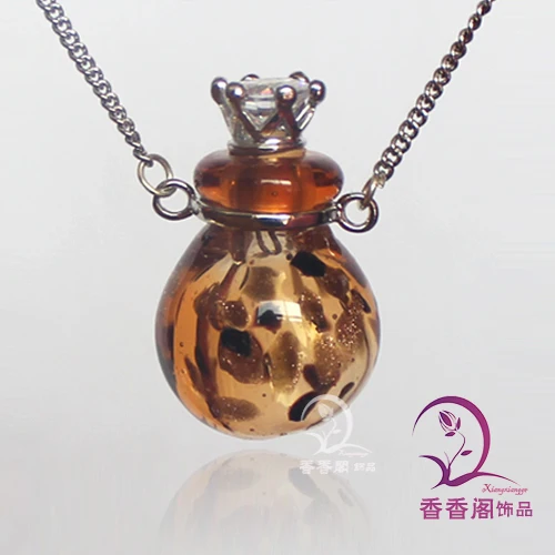 1 шт. духи из муранского стекла ожерелье в форме бутылки аромата флаконы для