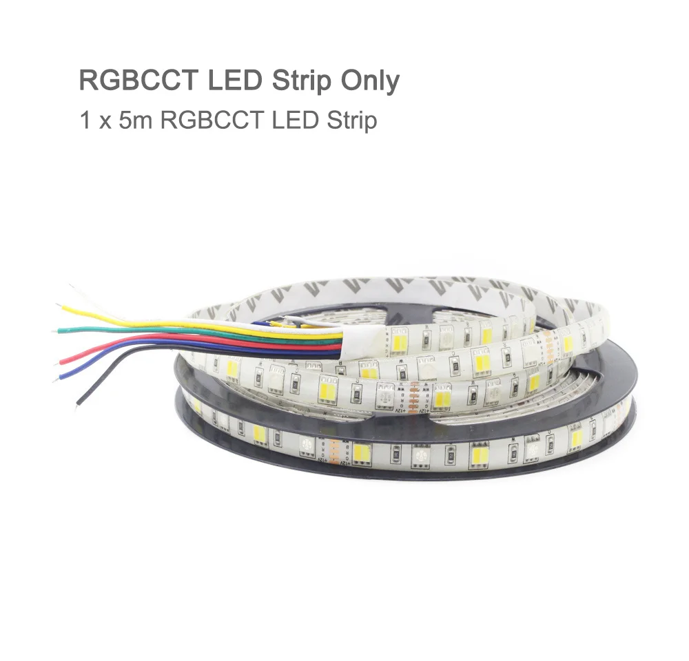 Светодиодный светильник Zigbee RGBCCT, умный водонепроницаемый SMD 5050, 12 В, 5 м, Светодиодная лента, ленточный контроллер ZLL Link, работает с Alexa Echo