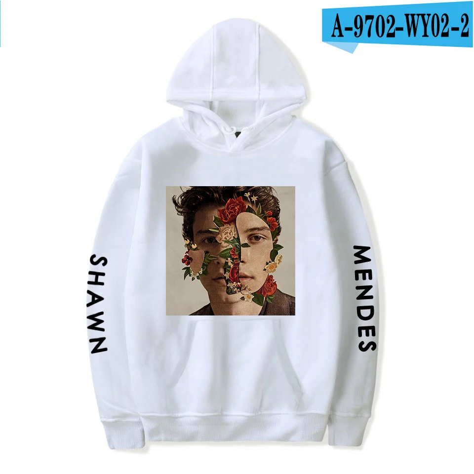 Shawn, мужская одежда с капюшоном для женщин/мужчин, одежда для фанатов,, повседневная, Харадзюку, хип-хоп, каваи,, толстовки, свитшоты размера плюс 4XL - Цвет: White