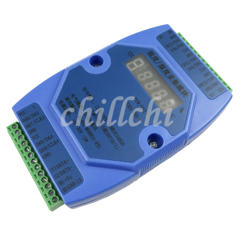 DS18B20 10 многоканальный модуль сбора температуры Modbus RTU RS485|rtu modbus| |
