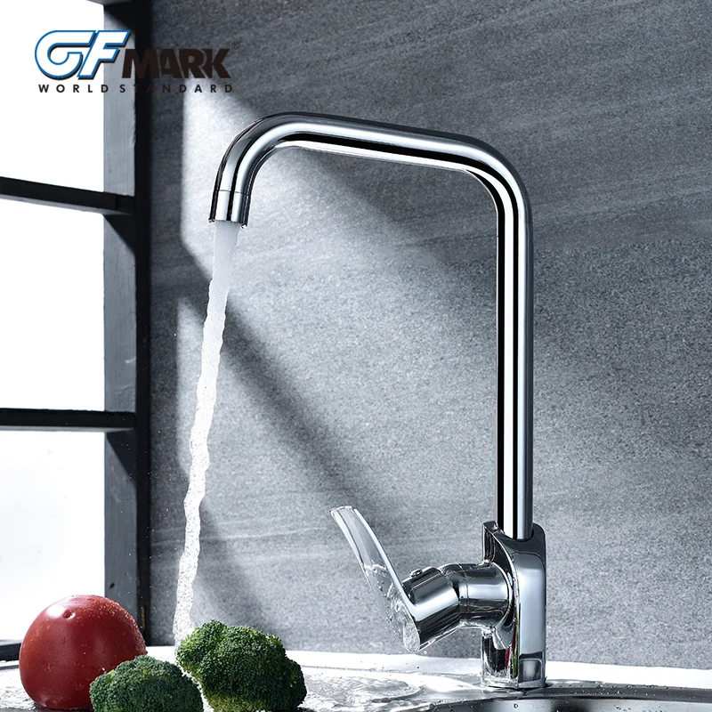 

GFmark смеситель кухонный кран с одной ручкой Torneira Musluk бортике поворот Robinet кухонный кран раковина кухонный кран