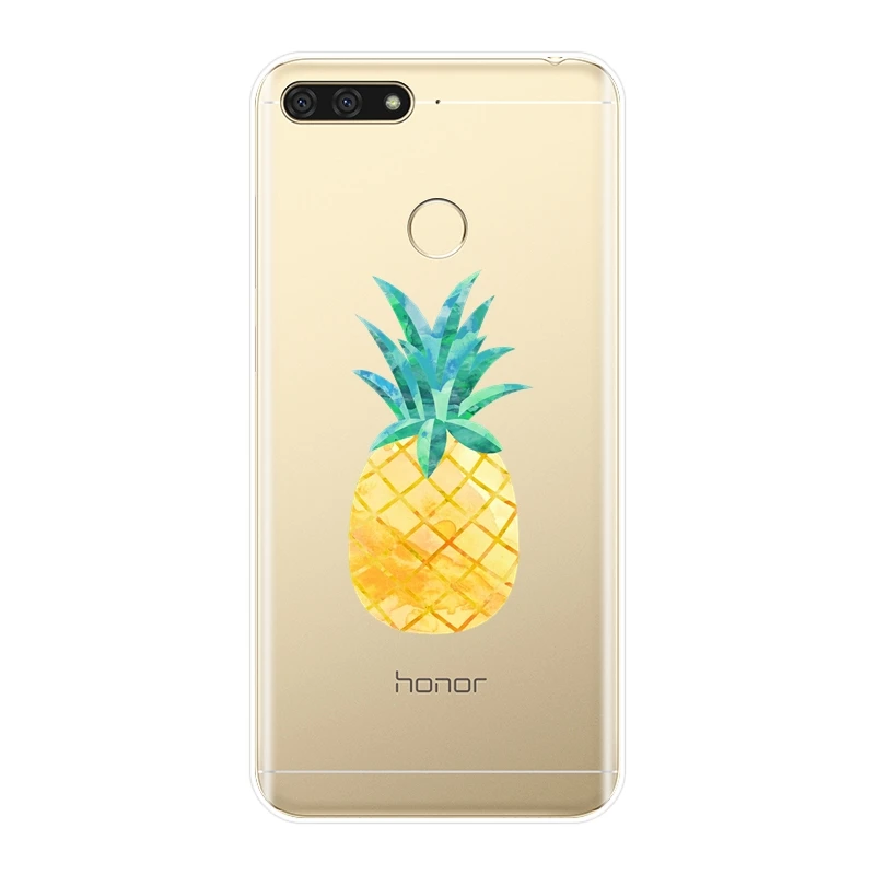 TPU Cute Pineapple Phone Case Silicone For Huawei Y5 Y6 Y7 Prime 2018 Y9 2019 Soft Back Cover Y3 2017 II Pro | Мобильные телефоны и