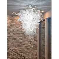 splendid crystal blown glass ceiling lightings white bubbles hotel lamps