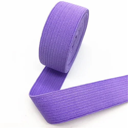 Light purple 2 см эластичные ленты толстые гладкие плетеные нейлоновые эластичные ленты DIY швейная одежда кружевная отделка пояса аксессуары для одежды 1-2 метра - Цвет: Light purple
