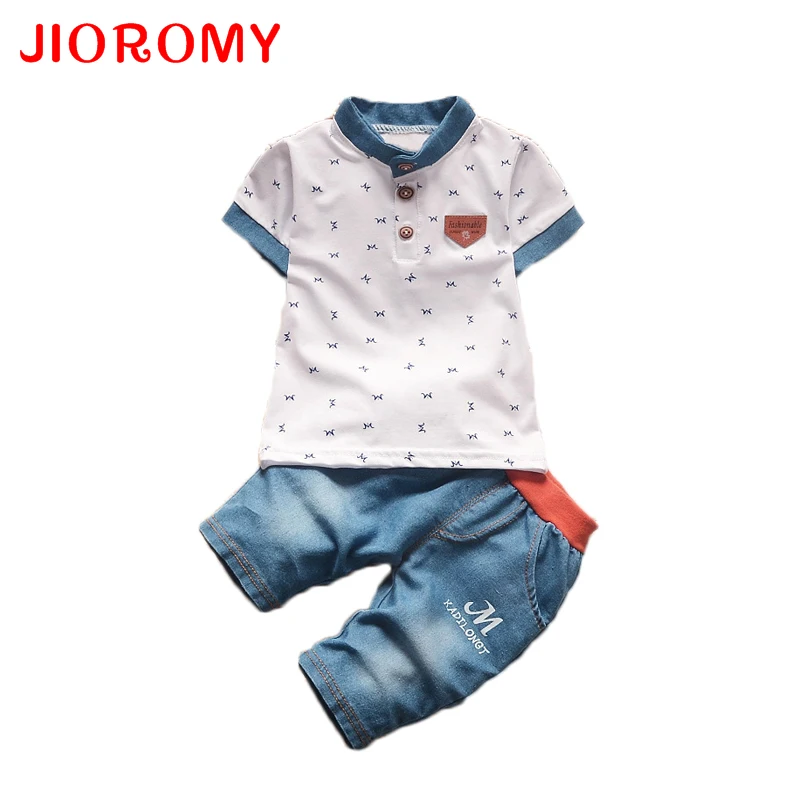 JIOROMY/Детские комплекты одежды для мальчиков; топ для маленьких мальчиков+ шорты; летний комплект; детский спортивный костюм для малышей; комплект спортивной одежды; k1