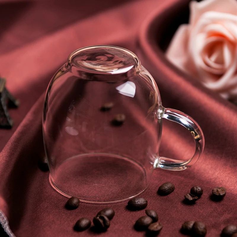 Новые выразительные романтические кружки из борсиликатного стекла кофейные с