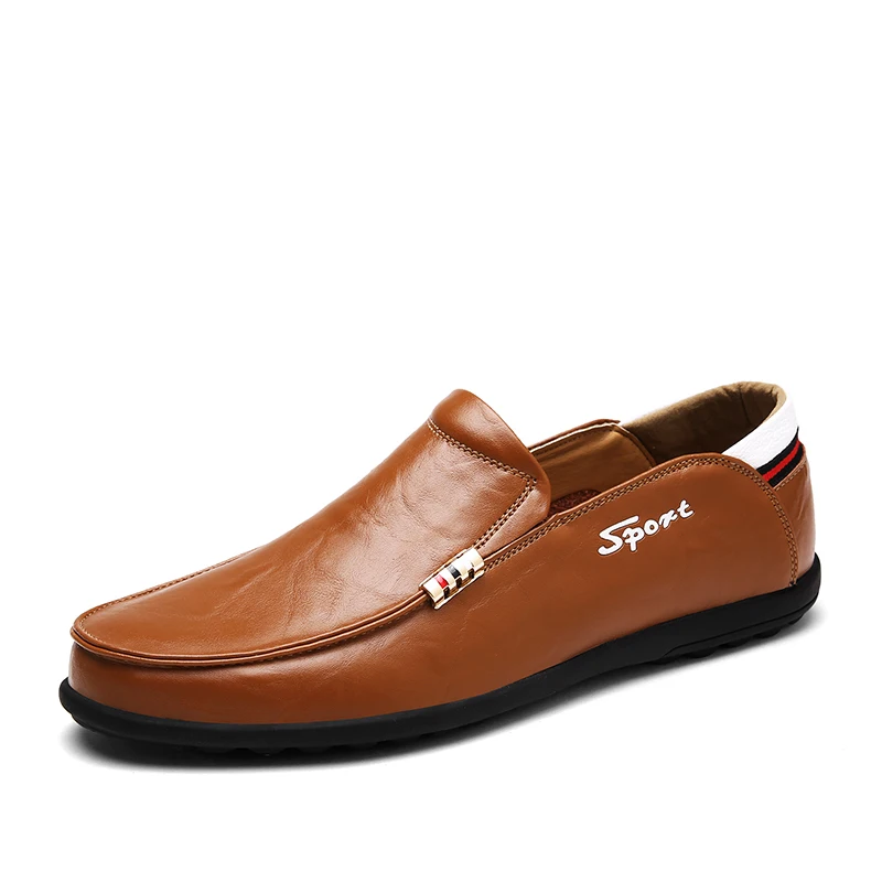 AODLEE Gentleman Mens Shoes Casual Fashion Loafers for Men Leather Handmade Slip on Boat mocassin homme | Обувь