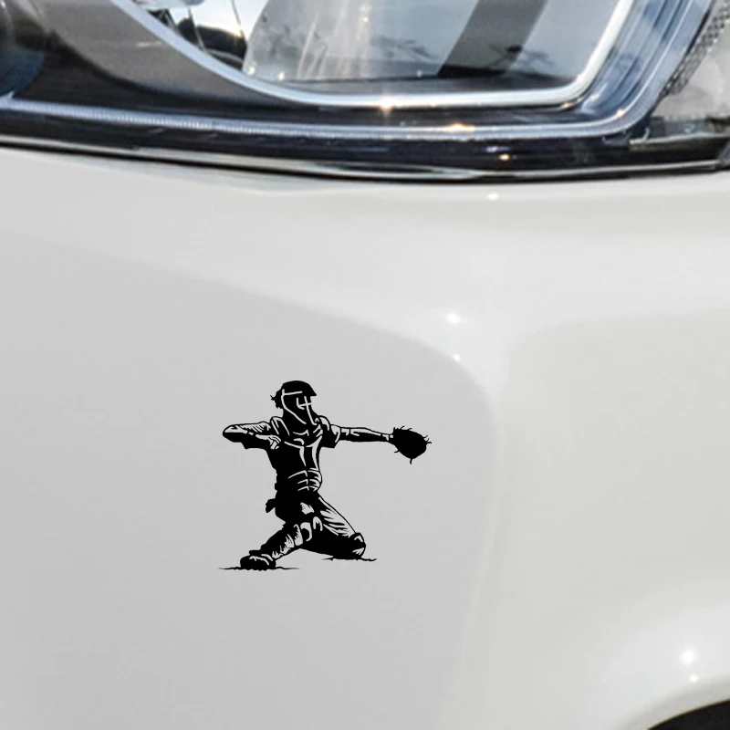 Интересные мультяшные бейсбольные автомобильные наклейки QYPF 13 5*12 см силуэты