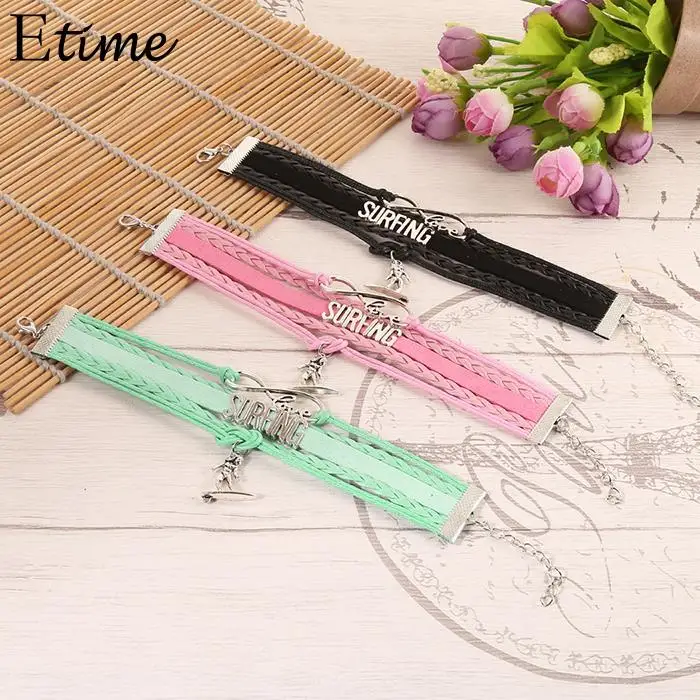 Шарм серфинг бесконечности ювелирный браслет Для женщин ручной работы Любовь