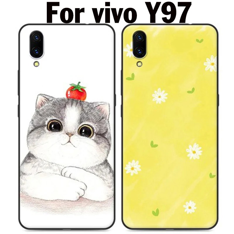 Чехол для vivo Y97 мягкий чехол с милым мультяшным рисунком Y 97 защитный vivoY97 V1813A fundas