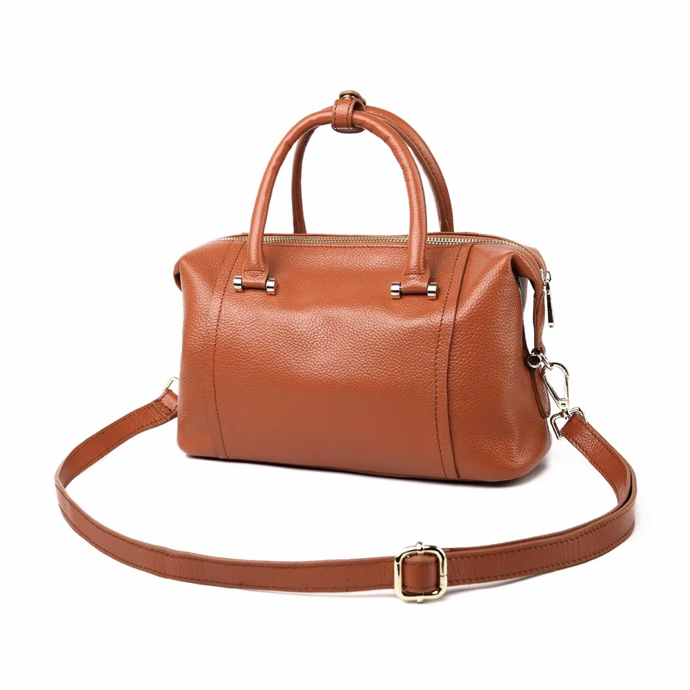 Женская сумка из натуральной кожи с ручками и плечевым ремнём | Багаж сумки