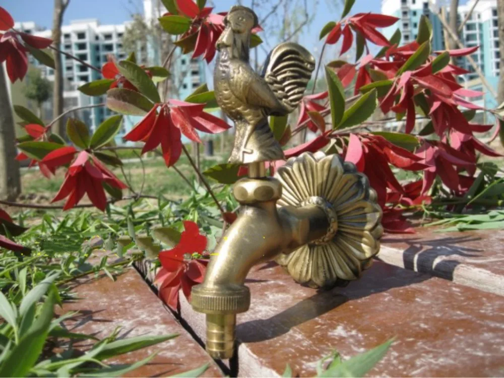

Decorative outdoor faucet rural animal shape garden Bibcock with antique bronze cock tap for washing machine