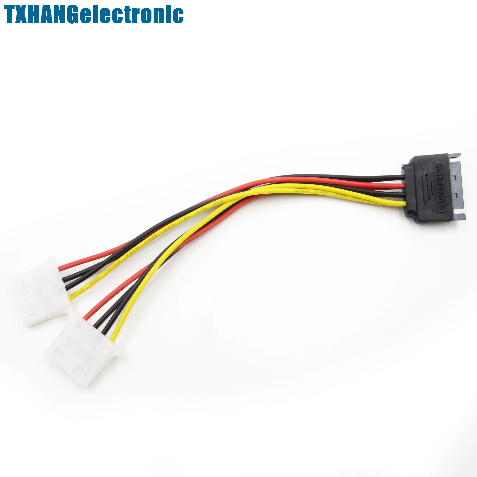 SATA 15 Pin папа 2 Женский 4 Кабель питания для IDE HDD DVD Лот Оптовая продажа|male female|male