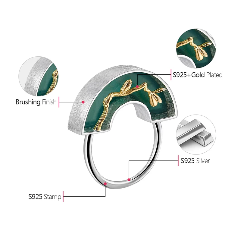 Lotus Fun реальные 925 серебро ручной работы Ювелирные украшения классический