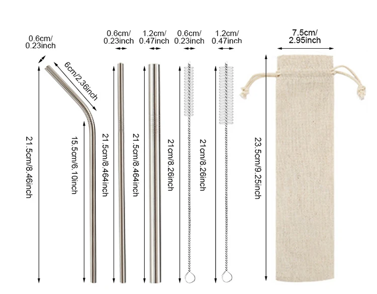 Colorful Reusable Stainless Steel Drinking Straws Spoon Tea Filter Coffee Beer Carbonator Stirring Tools Drinkware Accessories
