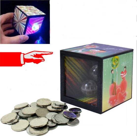 Волшебные игрушки 5 шт. забавные флэш магические копилки копилка монета игрушка