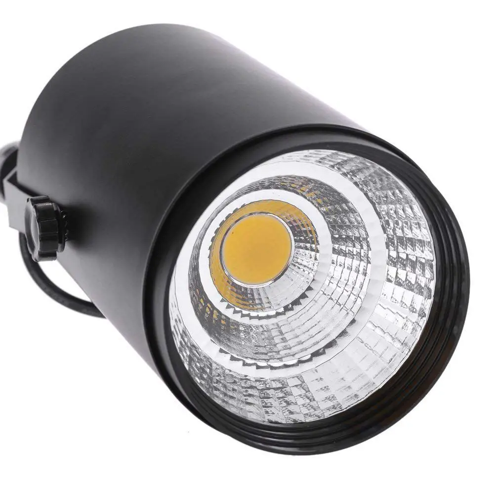 Новые 12 Вт потолочные точечные Настенные светильники AC85-265V 1080LM «COB» прожектор светодиодный Трек Регулируемый для офиса торговый центр магазин одежды