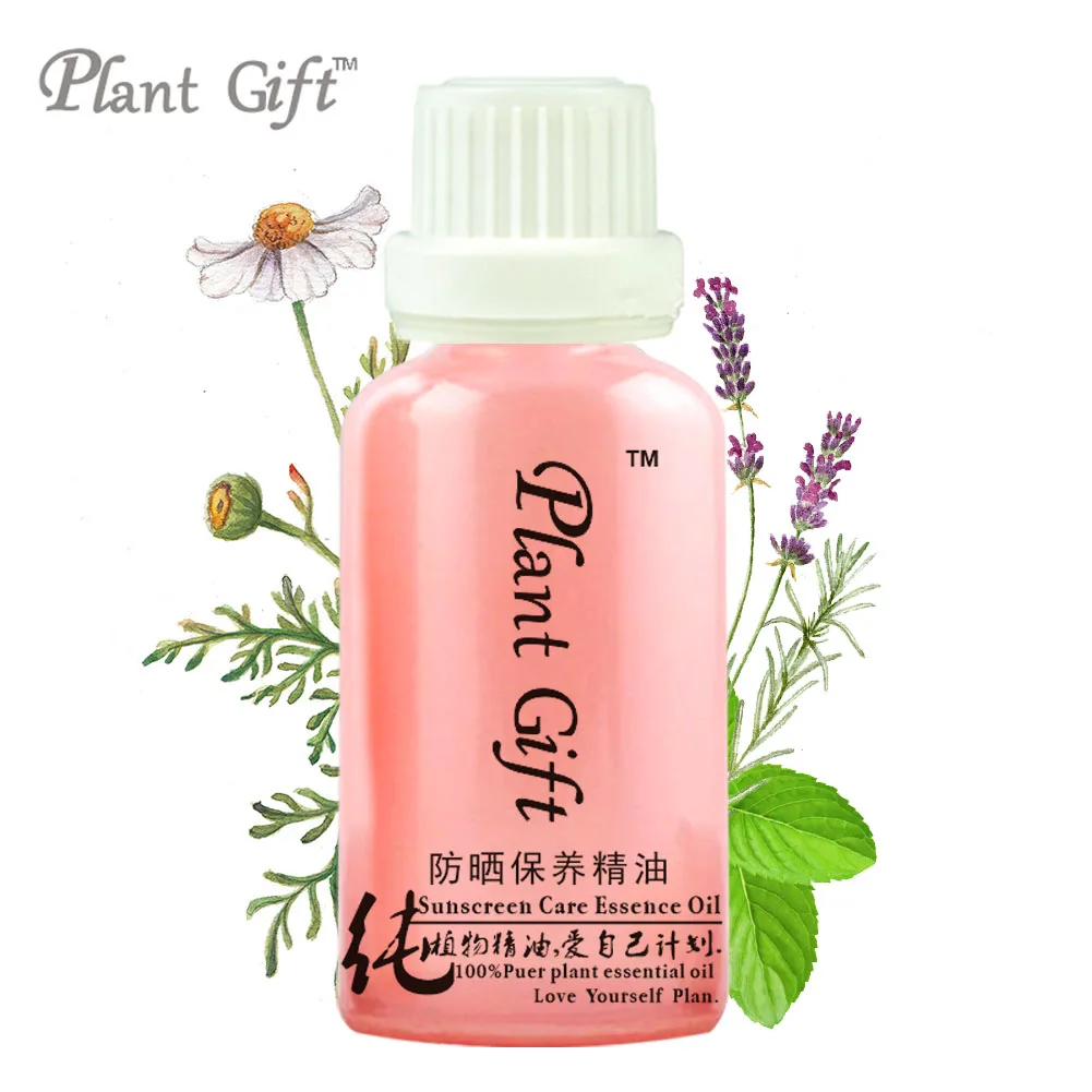 

100% Compound Essential Oil Sunscreen Care Essence Oil Chamomile, Peppermint, Lavender,Prevent UV Skin,Prevent Pigmentation